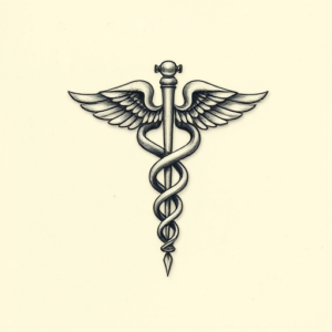 Micro-Realism Caduceus Tattoo