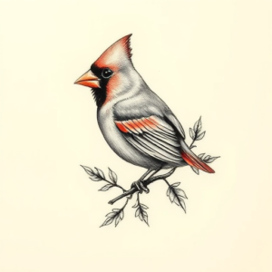 Micro-Realism Cardinal Tattoo