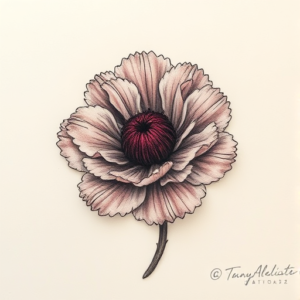 Micro Realism Carnation Tattoo
