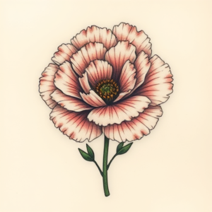 Micro-Realism Carnation Tattoo