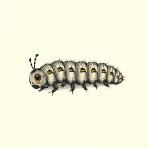 Micro-Realism Caterpillar Tattoo