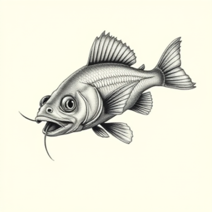Micro-Realism Catfish Tattoo