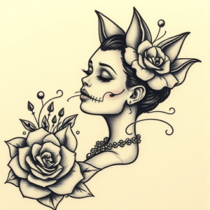 Micro-Realism Catrina Tattoo