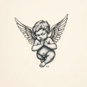 Micro-Realism Cherub Tattoo