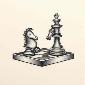 Micro Realism Chess Tattoo