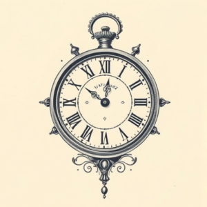 Micro-Realism Clock Tattoo