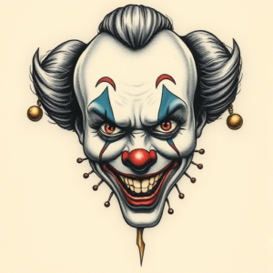 Micro-Realism Clown Tattoo