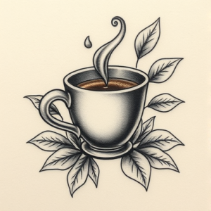 Micro Realism Coffee Tattoo