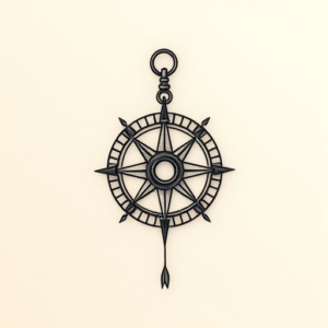 Micro Realism Compass Tattoo