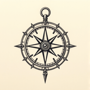 Micro-Realism Compass Tattoo