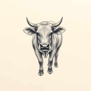 Micro Realism Cow Tattoo