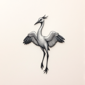 Micro Realism Crane Tattoo