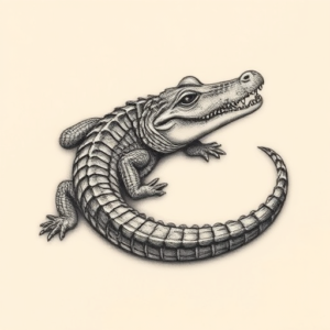 Micro-Realism Crocodile Tattoo