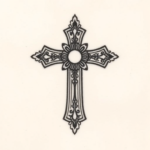 Micro Realism Cross Tattoo