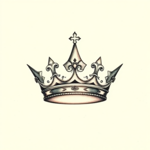 Micro-Realism Crown Tattoo
