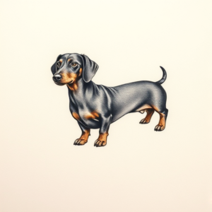 Micro Realism Dachshund Tattoo