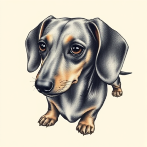 Micro-Realism Dachshund Tattoo