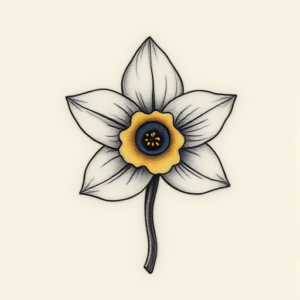 Micro Realism Daffodil Tattoo