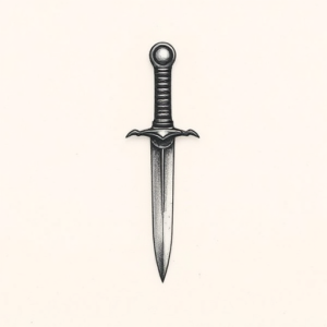 Micro Realism Dagger Tattoo