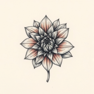 Micro Realism Dahlia Tattoo
