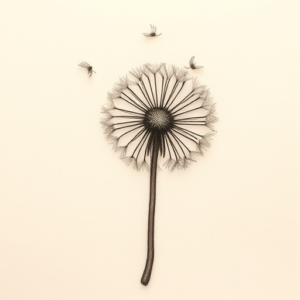 Micro Realism Dandelion Tattoo