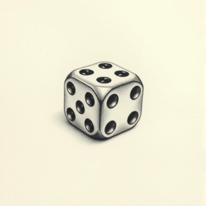 Micro Realism Dice Tattoo