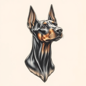 Micro Realism Doberman Tattoo