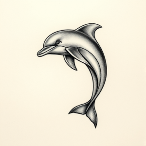 Micro Realism Dolphin Tattoo