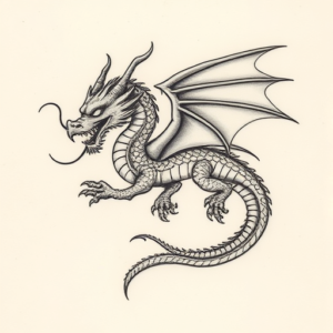 Micro Realism Dragon Tattoo