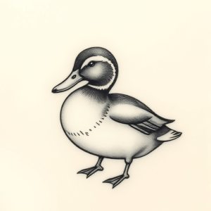 Micro Realism Duck Tattoo