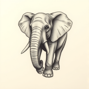 Micro Realism Elephant Tattoo