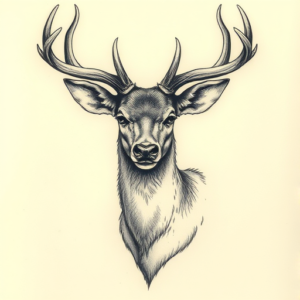 Micro-Realism Elk Tattoo