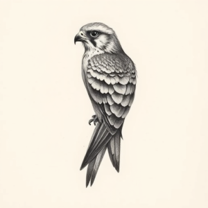 Micro-Realism Falcon Tattoo