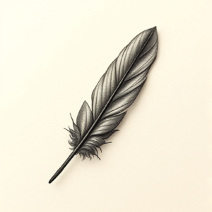Micro Realism Feather Tattoo