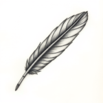 Micro-Realism Feather Tattoo