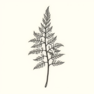 Micro-Realism Fern Tattoo