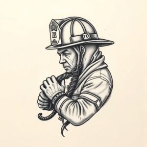 Micro-Realism Firefighter Tattoo