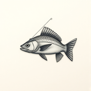 Micro Realism Fishing Tattoo