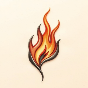 Micro-Realism Flame Tattoo
