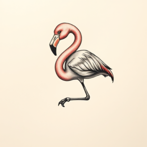 Micro-Realism Flamingo Tattoo