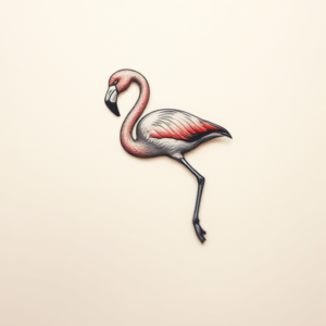 Micro Realism Flamingo Tattoo