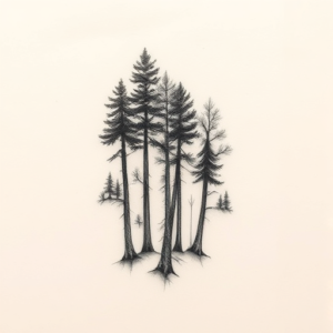 Micro Realism Forest Tattoo