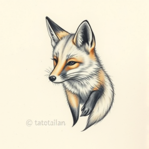 Micro Realism Fox Tattoo