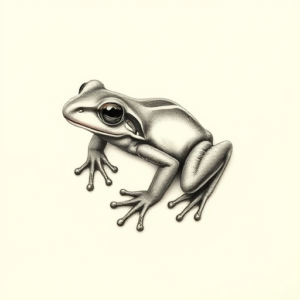 Micro-Realism Frog Tattoo