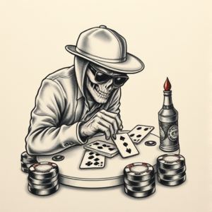 Micro-Realism Gambling Tattoo