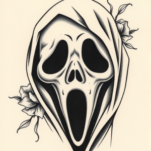 Micro-Realism Ghostface Tattoo