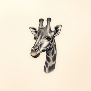 Micro Realism Giraffe Tattoo