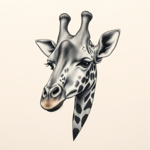 Micro-Realism Giraffe Tattoo