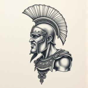 Micro Realism Gladiator Tattoo