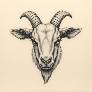Micro-Realism Goat Tattoo